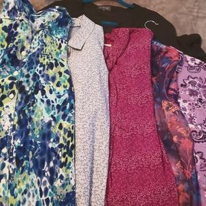 6 dressy blouse tops 3x bundle